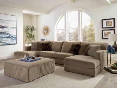 Jackson Furniture Fabric Carlsbad Modular Sectional in Carob - Carlsbad 3301 3 pc(Ca)