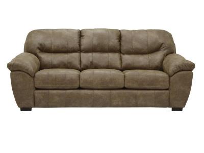 Jackson Furniture Leather Grant Sofa in Silt - 4453-03 1227-49 / 3027-49