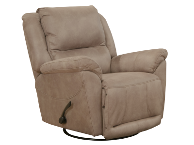 Catnapper Cole Collection Chaise Swivel Glider Recliner in Camel - 4566-5 1153-36 / 1253-36