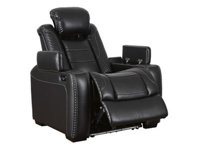 Signature Design by Ashley Party Time PWR Recliner/ADJ Headrest in Midnight - 3700313C