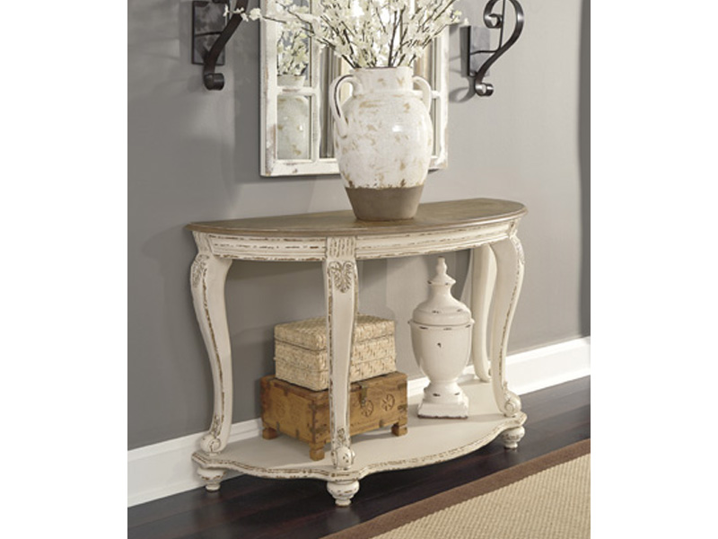 Signature Design by Ashley Realyn Sofa Table T743-4 White/Brown