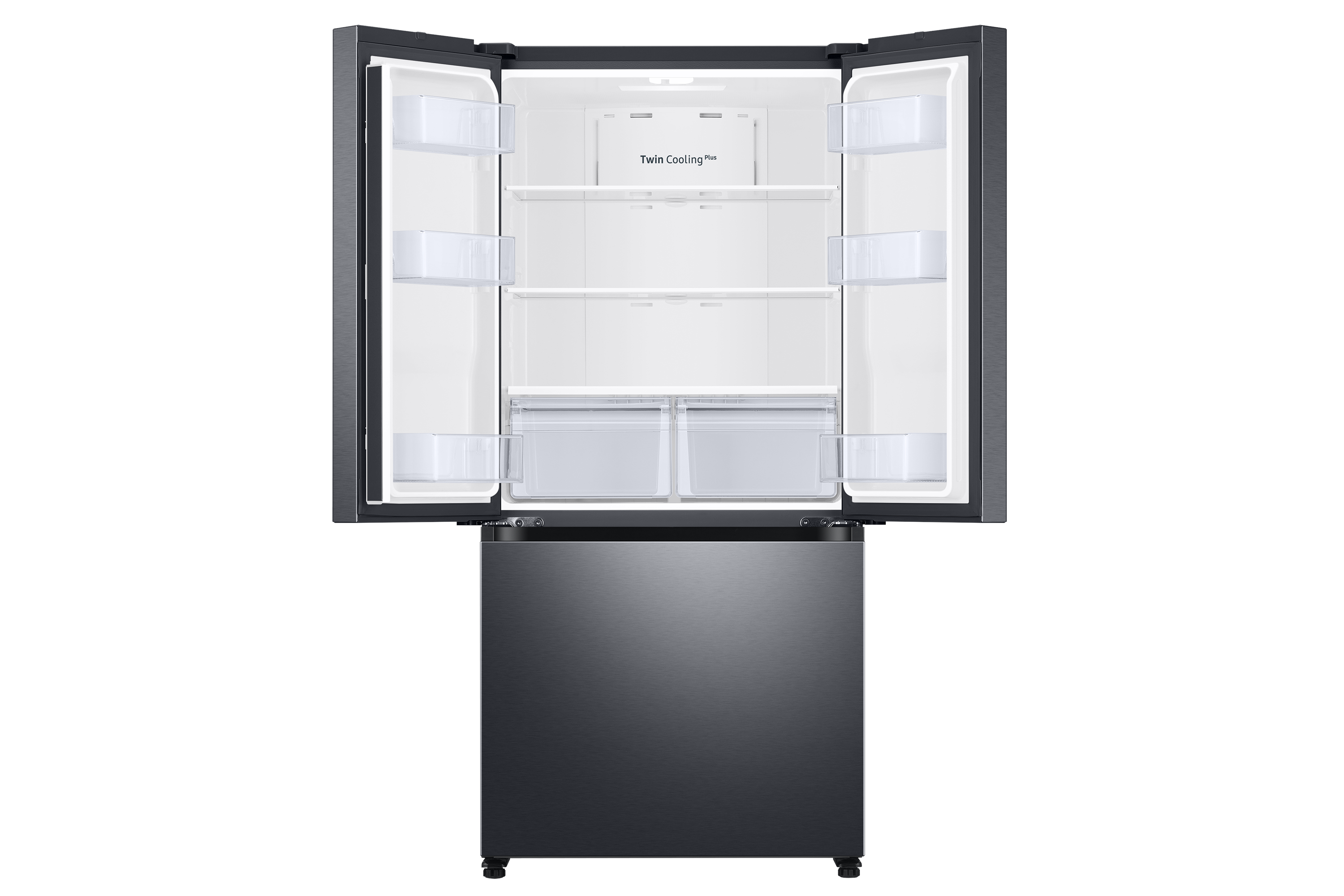 33" Samsung Freestanding French Door Refrigerator With Built- In Look In Fingerprint Resistant Black Stainless Steel - RF18A5101SG