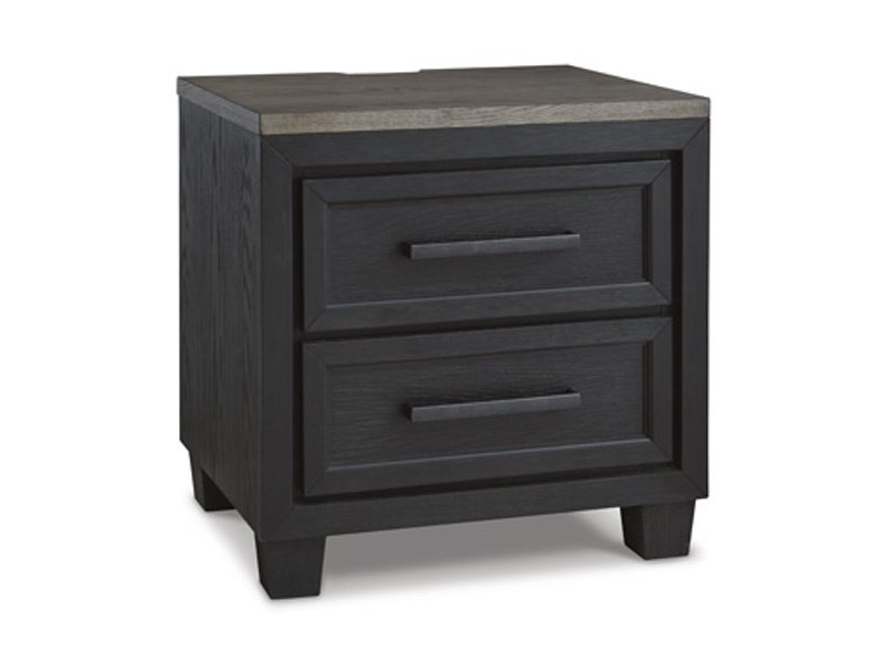 Signature Design by Ashley Foyland Two Drawer Night Stand Black/Brown - B989-92