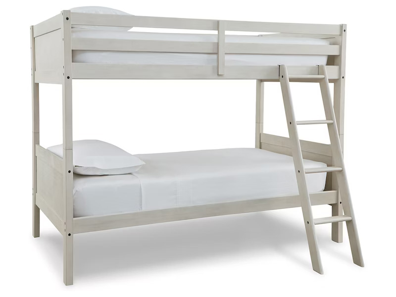 Ashley Furniture Robbinsdale Twin/Twin Bunk Bed w/Ladder B742-59 Antique White