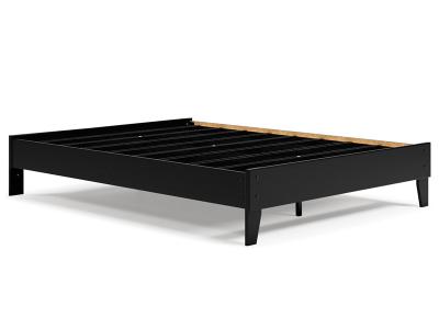 Signature Design by Ashley Finch Queen Platform Bed in Black - EB3392-113