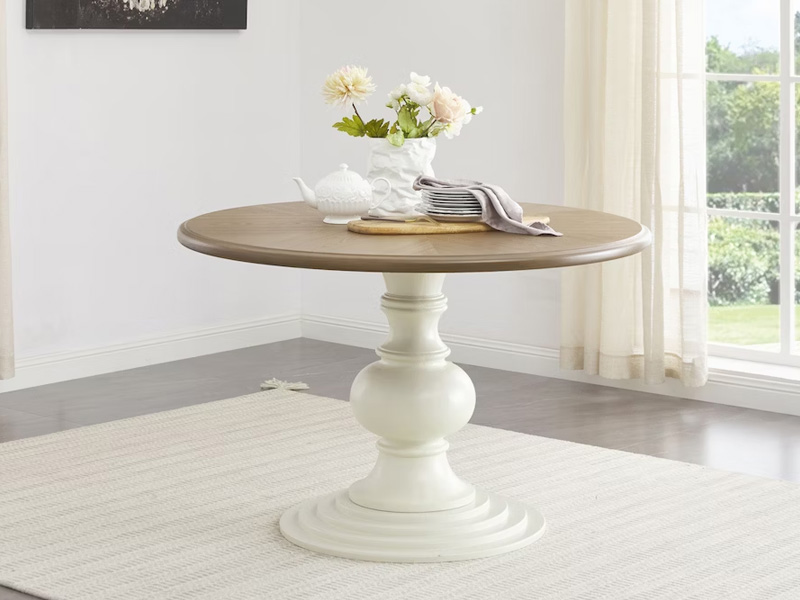 Ashley Furniture Shatayne Round DRM Pedestal Table Base D706-50B Two-tone