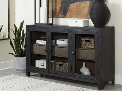 Signature Design by Ashley Lenston Accent Cabinet in Black/Gray - A4000508