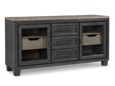 Signature Design by Ashley Foyland Dining Room Server in Black/Brown - D989-60