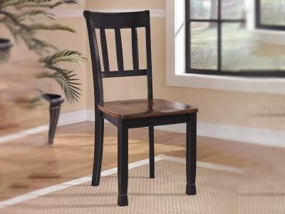 Signature Design by Ashley Owingsville Dining Room Side Chair in Black/Brown - D580-02
