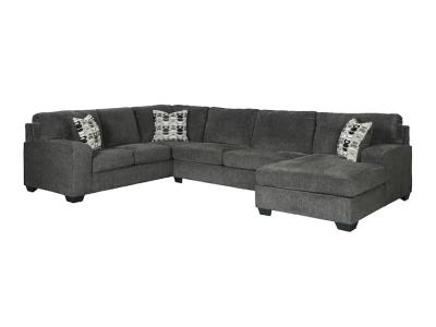 Signature Design by Ashley Ballinasloe 3 Piece RAF Sectional in Smoke - 80703S2