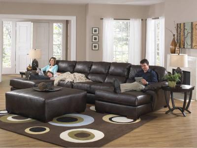 Jackson Furniture Lawson Modular Leather Fabric Sectional - Lawson 4243-75 3 pc S(Go)