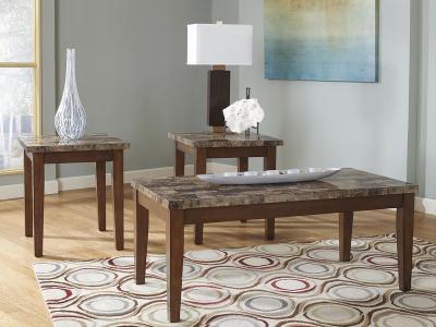 Signature Design by Ashley Theo Occasional Table Set (3/CN) T158-13 Warm Brown
