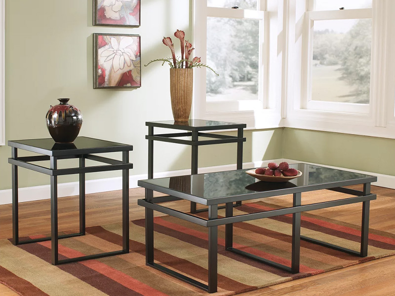 Signature Design by Ashley Laney Occasional Table Set (3/CN) T180-13 Black