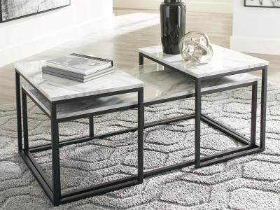 Signature Design by Ashley Donnesta Occasional Table Set (3/CN) T182-13 Gray/Black
