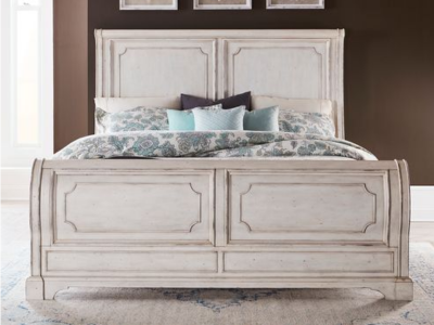 Abbey Road King Sleigh Bed - 455W-BR-KSL