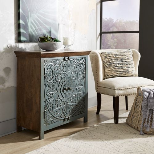 Short shop accent cabinet