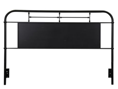 Vintage King Metal Headboard in Black - 179-BR15H-B