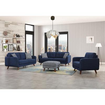 Noma Collection Chair With Soft Woven Upholstery in Lapis Blue - 9591BL-1