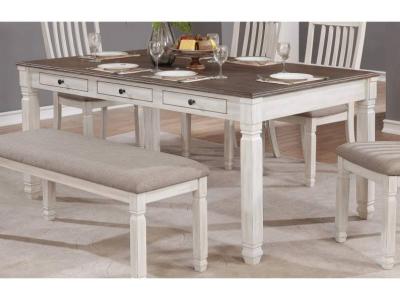 Nesbitt Collection Dining Table with Drawers - 7412W-66