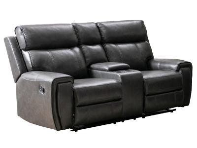 Carnegie Collection Reclining Loveseat With Center Console - 99937GRY-2C