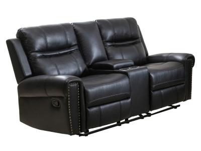 Emerson Collection Reclining Loveseat With Center Console - 99927BLK-2C