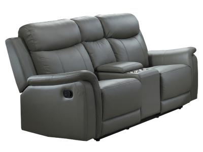 Cyrus Collection Reclining Loveseat With Console - 99840N-GY-2C