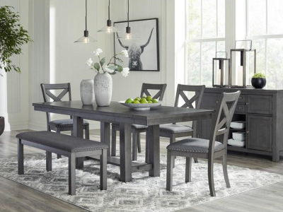 Myshanna  6 pc Dining Set with Bench - D629-6PC-K