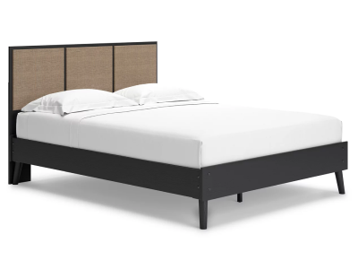 Charlang Queen Panel Platform Bed in Two-Tone - EB1198B2
