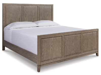 Chrestner California King Panel Bed in Gray - B983B9