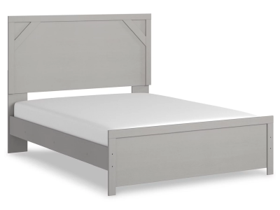 Signature Design by Ashley Cottonburg Queen Panel Bed in Light Gray / White - B1192B2