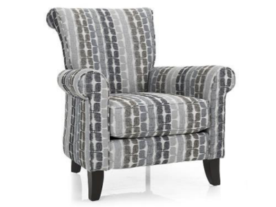 Decor-Rest Stationary Fabric Accent Chair in Pebblestone Oreo - 2470C-PO