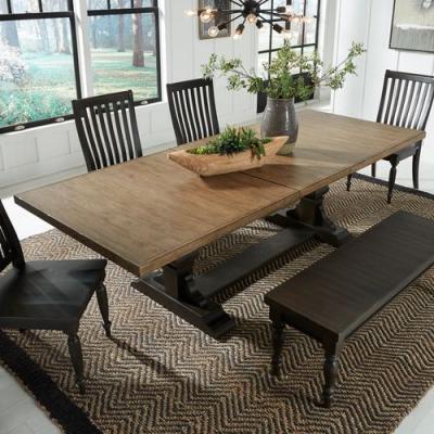 Harvest Home Table with Trestle Base - 879-DR-TRS
