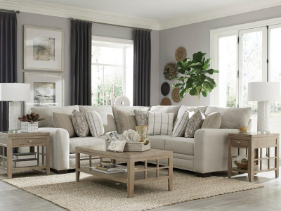 Jackson Furniture Middleton Fabric 2 Piece Sectional in Cement - 4478-62 1605-38 / 2330-56 | 4478-42 1605-38 / 2330-56