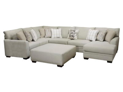 Jackson Furniture Middleton Stationary Fabric 3 Piece Sectional in Cement - 4478-62 1605-38 / 2330-56 | 4478-30 1605-38 / 2715-08 | 4478-76 1605-38 / 2330-56