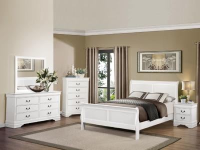 Mayville Collection 7 Piece Queen Bedroom Set In White - 2147W-K