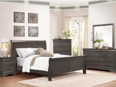 Mayville Collection 7 Piece Full Bedroom Set In Grey - 2147FSG-K