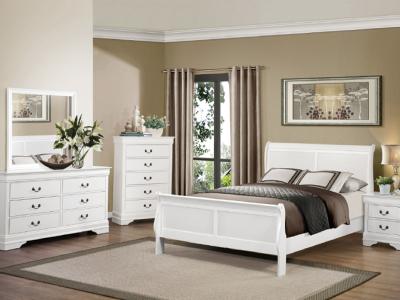Mayville Collection 7 Piece Full Bedroom Set In White - 2147FW-K