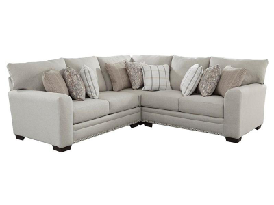 Jackson Furniture Middleton Stationary Fabric 3 Piece Sectional in Cement - 4478-46 1605-38 / 2330-56 | 4478-59 1605-38 / 2330-56 | 4478-42 1605-38 / 2330-56