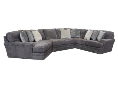 Jackson Furniture Mammoth Fabric 4 Piece Sectional in Smoke - 4376-92 1806-58 / 2640-48 | 4376-30 1806-58 | 4376-59 1806-58 / 2640-48 | 4376-42 1806-58 / 2640-48
