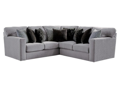 Jackson Furniture Carlsbad Fabric 2 Piece Sectional in Charcoal - 3301-62 1410-68 / 1411-68 | 3301-42 1410-19 / 1411-19