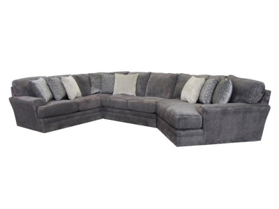 Jackson Furniture Mammoth Fabric 3 Piece Sectional in Smoke - 4376-62 1806-58 / 2640-48 | 4376-29 1806-58 | 4376-96 1806-58 / 2640-48