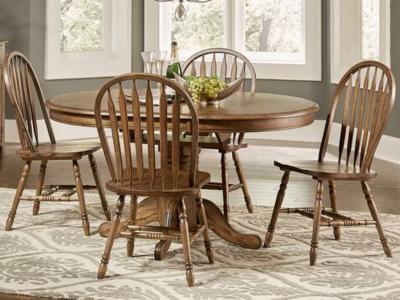 Carolina Crossing 5 Piece Pedestal Table Set - 186-C1000S (4)186-CD-PDS