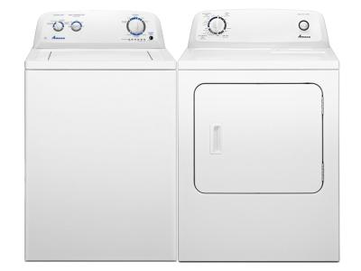 Amana 6.5 Cu. Ft. Top-Load Electric Dryer and 4.4 Cu. Ft. Top-Load Washer - YNED4655EW-NTW4519JW