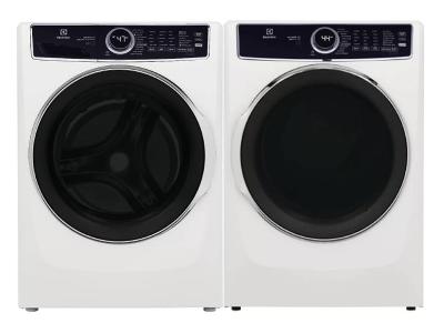 27" Electrolux 5.2 Cu. Ft. Front Load Washer and 8.0 Cu. Ft. Electric Dryer - ELFW7637AW-ELFE763CAW