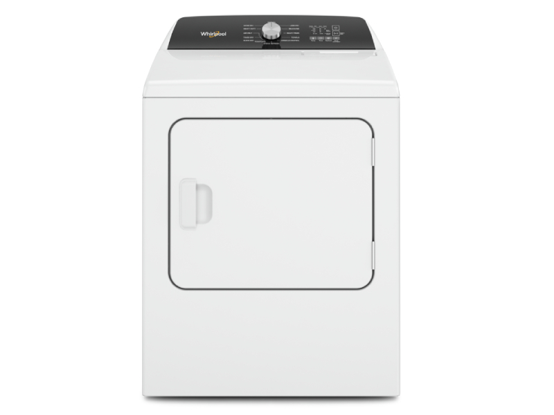 29" Whirlpool 7.0 Cu. Ft. Top Load Electric Moisture Sensing Dryer With Steam - YWED5050LW