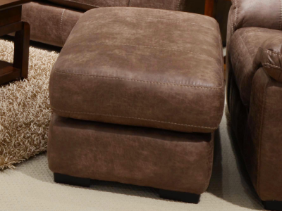 Jackson Furniture Grant Bonded Leather Ottoman in Silt - 4453-10 1227-49 / 3027-49