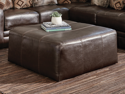 Jackson Furniture Denali Leather Ottoman in Chocolate - 4378-28 1283-09 / 3083-09