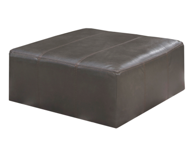 Jackson Furniture Denali Leather Ottoman in Steel - 4378-28 1283-28 / 3083-28