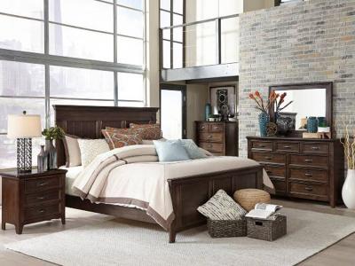 Saddlebrook 7 Pc King Panel Bedroom Set - 184-BR-KPBDMCN