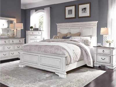 Abbey Park 7 Pc Queen Panel Bedroom Set - 520-BR-QPBDMCN